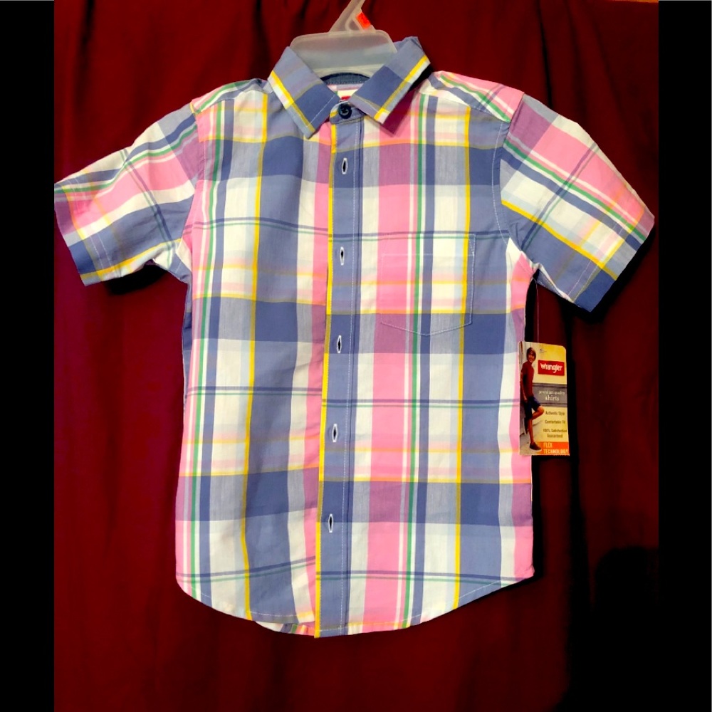 Boys Wrangler Plaid Shirt New with tags